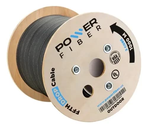 FIBER DROP-G57A1-1KM-2 DROP 2 HILOS 1KM POWER FIBER OUTDOOR CON MENSAJERO (GUAYA) POWER