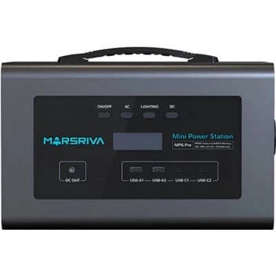 MARSRIVA MP6PRO-600W MINICENTRAL ELECTRICA DE 600 W,CAPACIDAD 655,3 Wh (25,6 V/25600 mAh) BATERIA DE LITIO-HIERRO (LiFePO4)