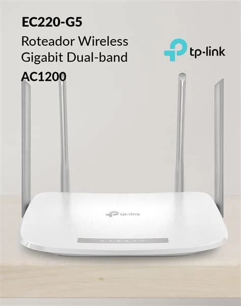 TP-LINK EC220-G5 ROUTER TP-LINK DUAL BAND 4 ANTENAS AC1200 4 ANTENAS 3 PUERTOS 10/100/1000