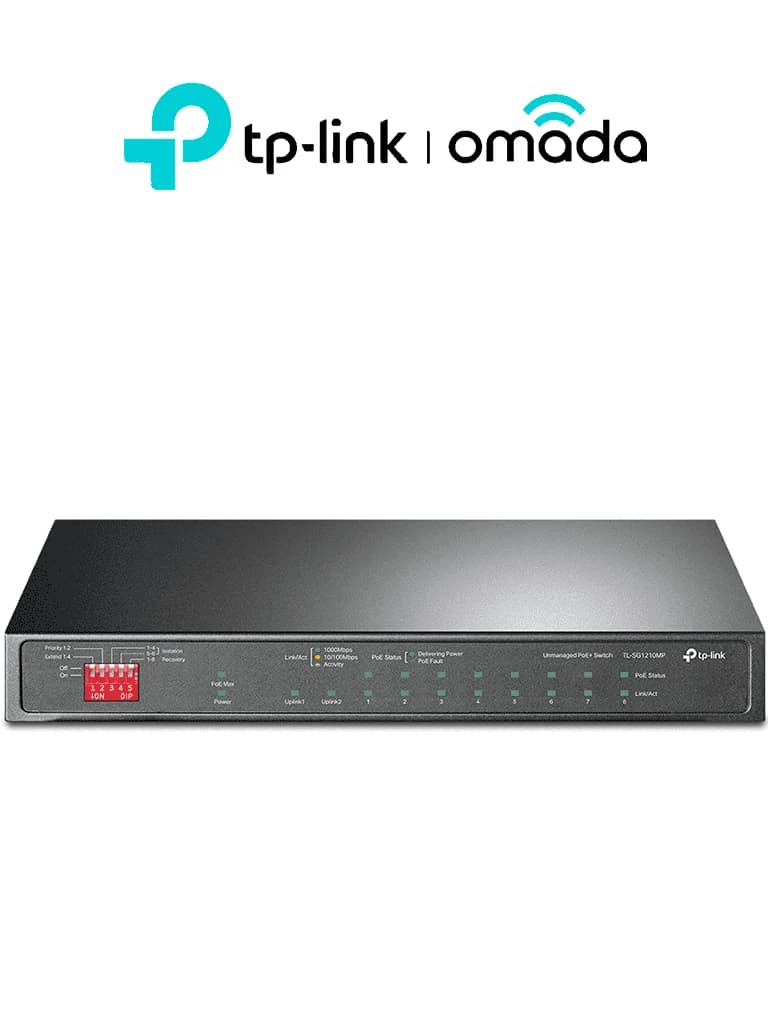 TP-LINK TL-SG1210MP SWITCH DE ESCRITORIO GIGABIT DE 10 PUERTOS CON POE + DE 8 PUERTOS