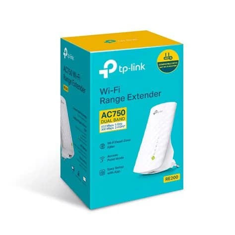 TP-LINK RE200 (ANTENAS INTERNAS) EXTENSOR DE COBERTURA WIFI UNIVERSAL AC750 DUAL BAND