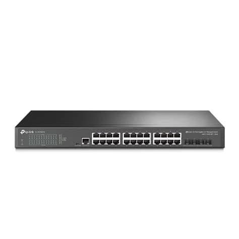 TP-LINK TL-SG3428X SWITCH SMART JETSTREAM GIGABIT DE 24 PUERTOS CON 4 RANURAS SFP+ (10GB EN LOS MODULOS DE FIBRA) JETSTREAM (ADMINISTRABLE)
