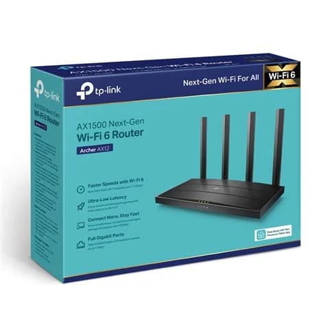 TP-LINK AX12 ROUTER DE ALTA POTENCIA AX1500 GIGABIT WIFI 6 DUAL BAND