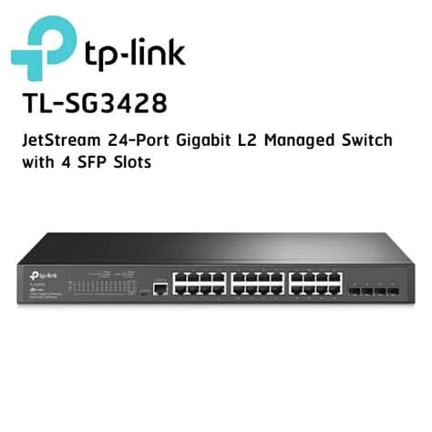 TP-LINK TL-SG3428 SWITCH SMART JETSTREAM GIGABIT DE 24 PUERTOS CON 4 RANURAS SFP JETSTREAM (ADMINISTRABLE)