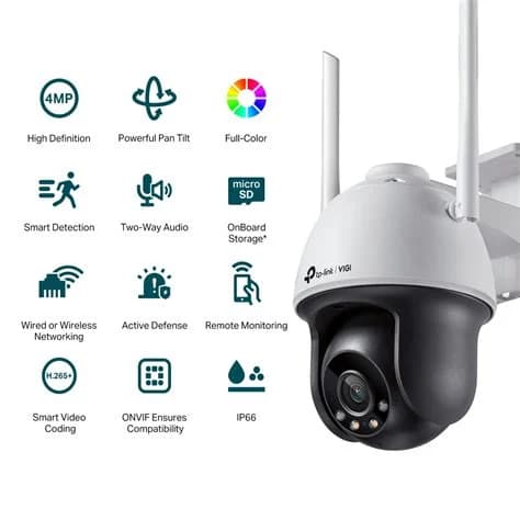 TP-LINK C540-W-4 CAMARA IP CON GIRO E INCLINACION (PT) WI-FI A TODO COLOR (FULL COLOR) PARA EXTERIORES DE 4MP
