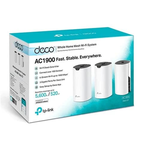 TP-LINK DECO-S7-3P DECO AC1900 WHOLE HOME MESH WIFI SYSTEM DUAL BAND (3 UNIDADES)