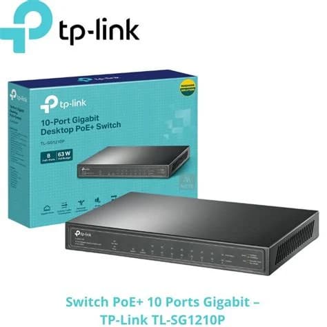 TP-LINK TL-SG1210P SWITCH DE 10 PUERTOS GIGABIT CON 1 PUERTO SFP - 1 PUERTO 10/100/1000 - 8 PUERTOS POE+ 10/100/1000