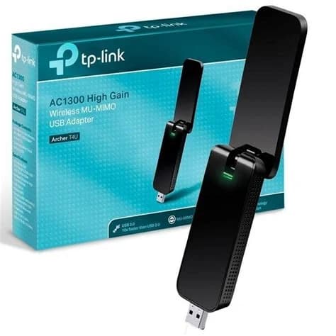 TP-LINK ARCHER-T4U ADAPTADOR USB INALAMBRICO AC1300 DE ALTA GANANCIA Y ANTENAS DUALES